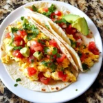 Easy Breakfast Tacos with Scrambled Eggs and Salsa Recipe