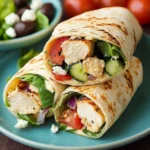 Grilled Chicken and Hummus Wrap