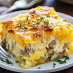 Breakfast Casserole with Sausage and Hash Browns