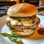 Gooey Mozzarella-Stuffed Turkey Burger Melts Recipe