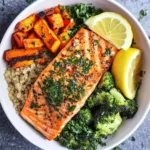 Garlic Butter Lemon Herb Salmon Bowls Recipe
