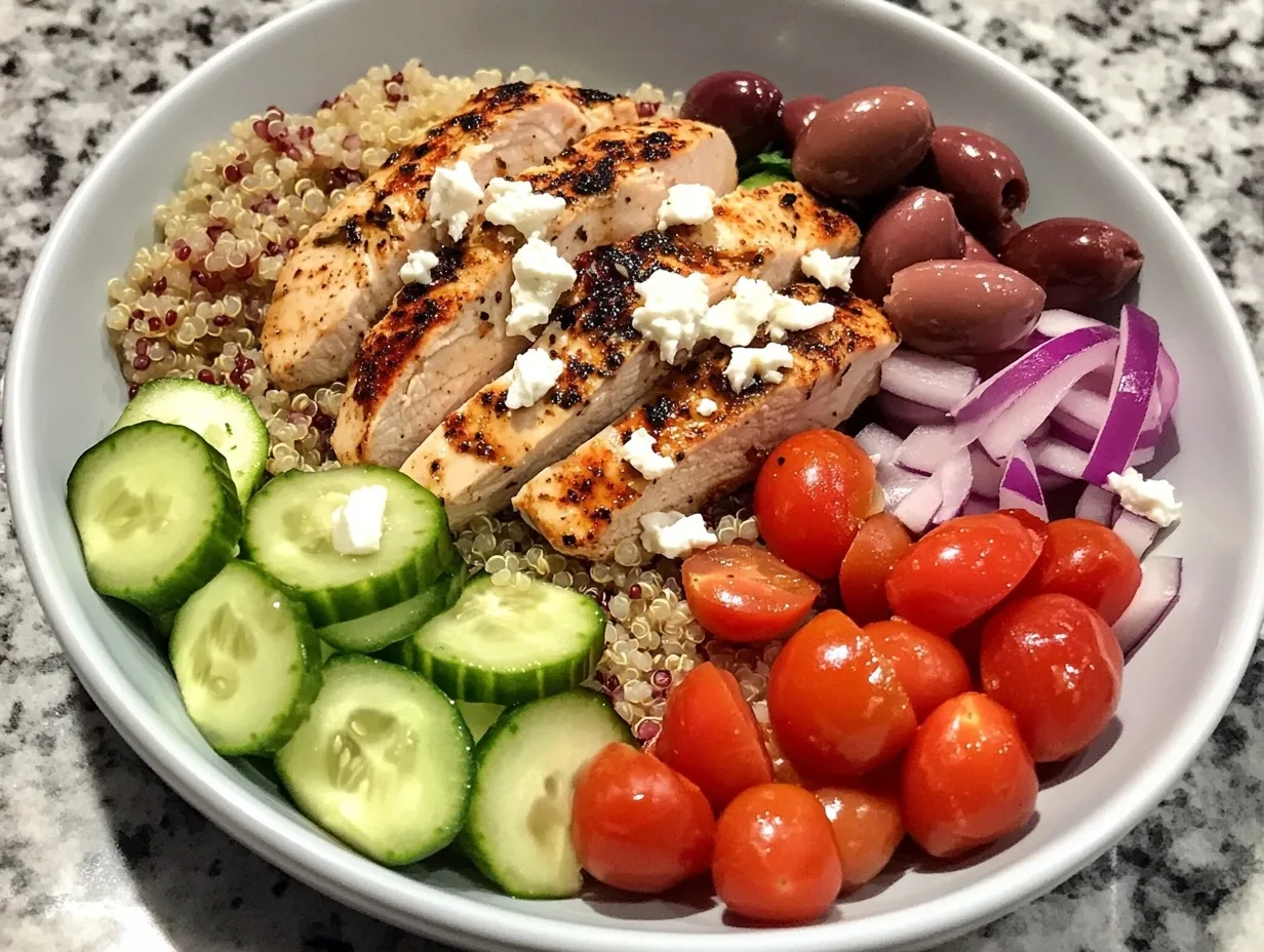 High-Protein Greek Chicken Quinoa Bowls