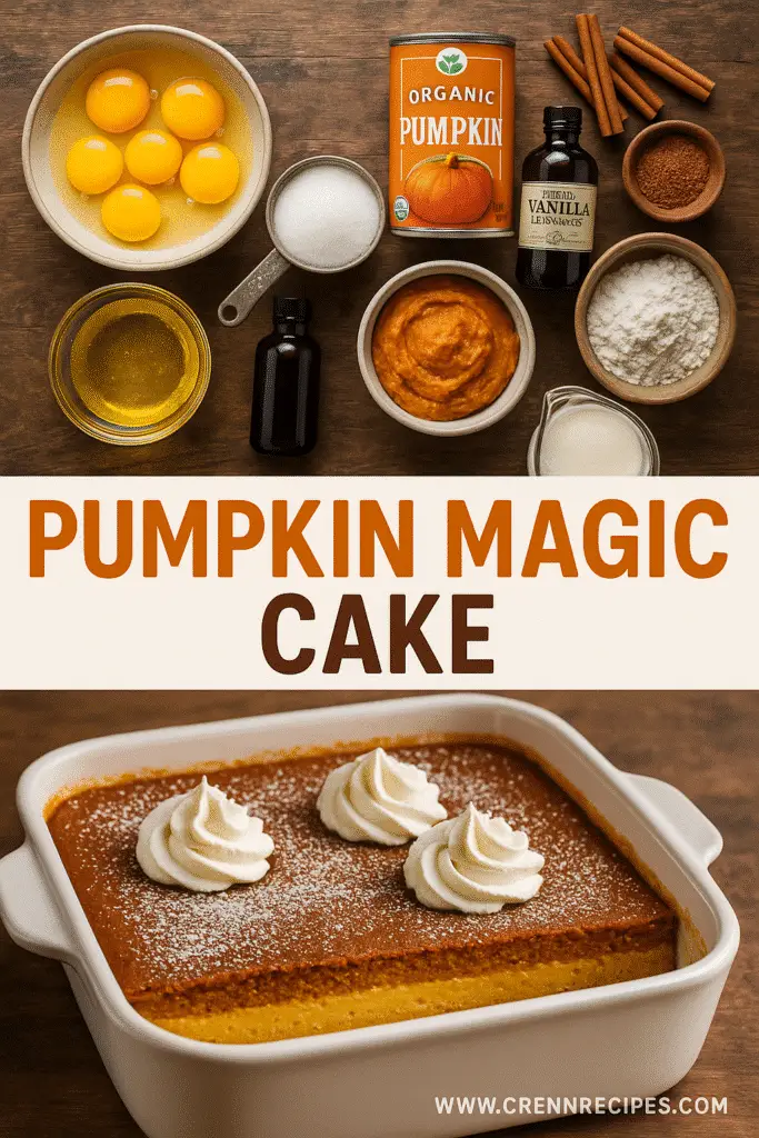 Pumpkin Magic Cake - The Amazing 3-Layer Fall Dessert That Bakes Itself!