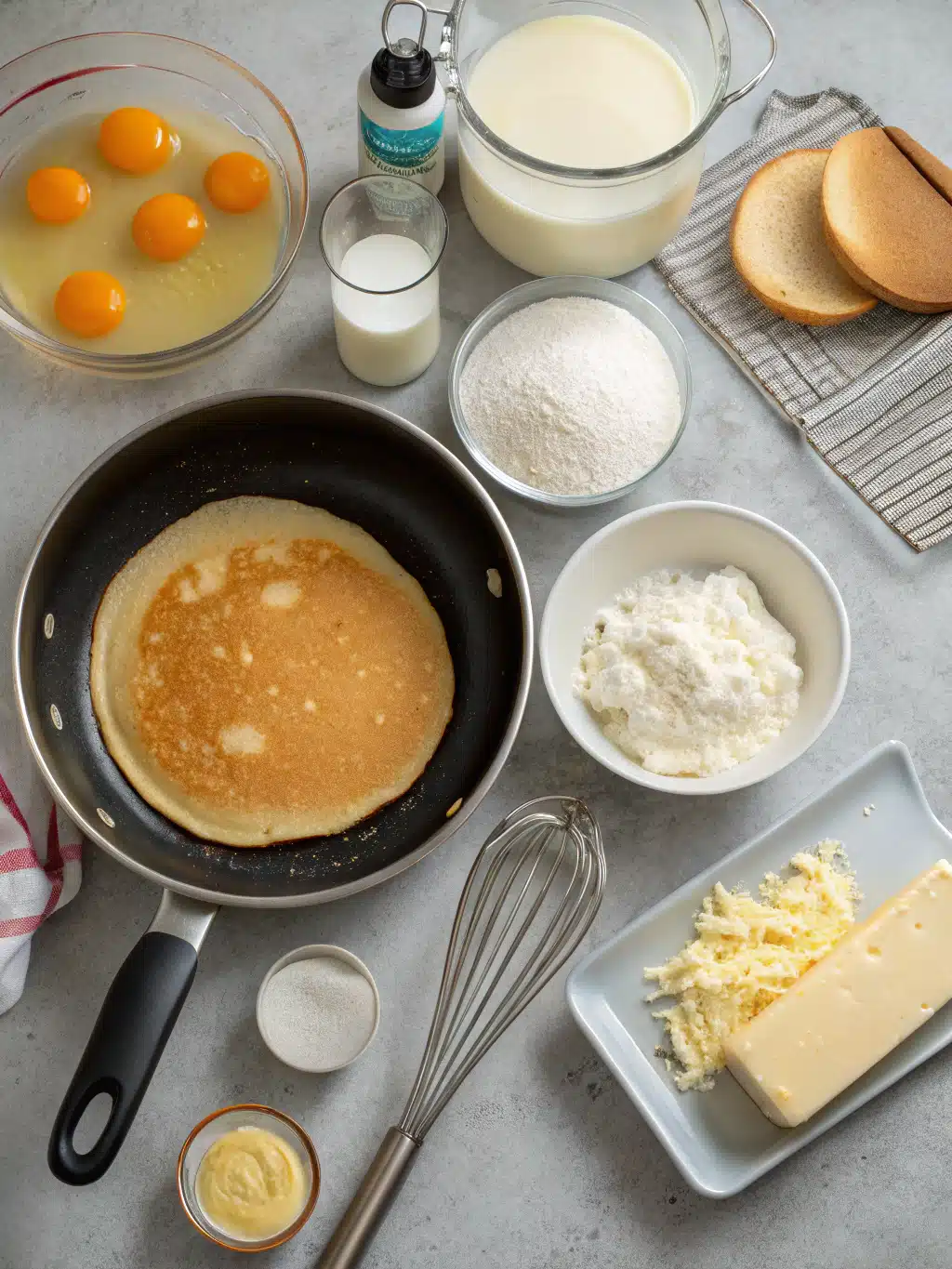 Scrambled Pancakes preparing steps