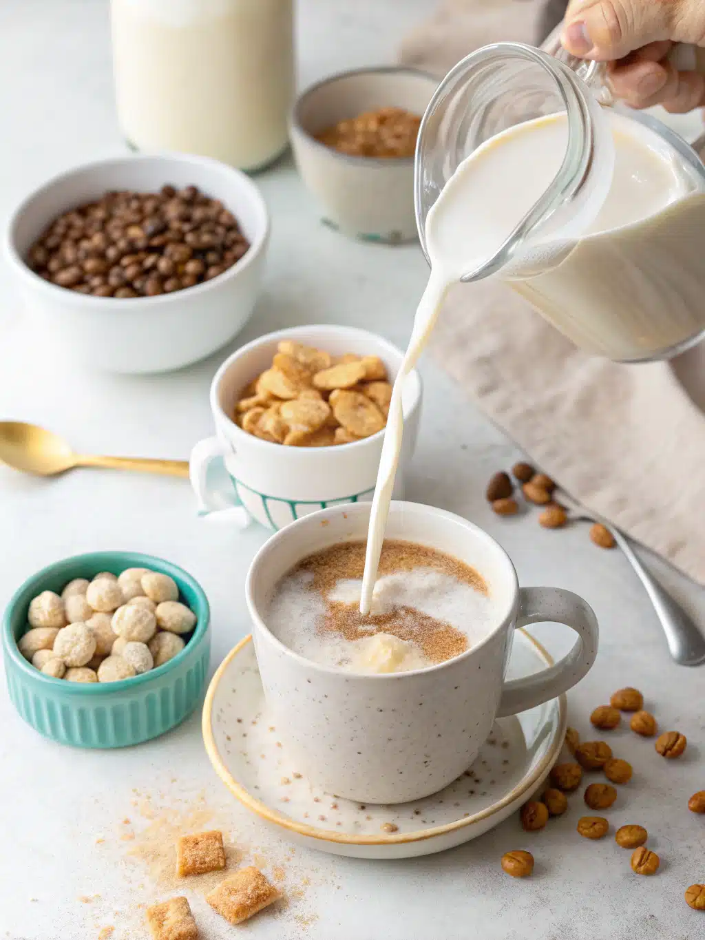 Cereal Milk Latte Recipe - Sweet Childhood Comfort in Every Sip 6 Cereal Milk Latte preparing steps