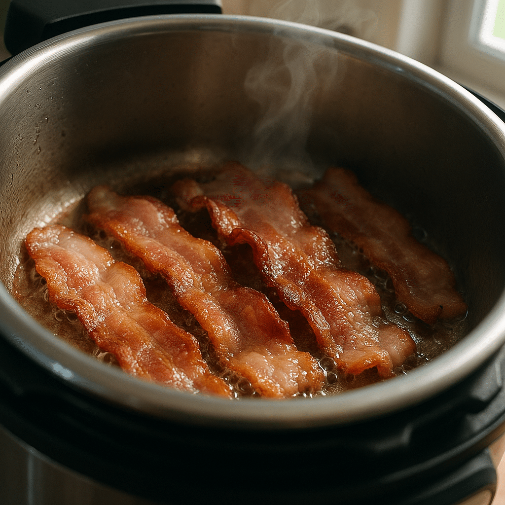 Bacon cooking in Instant Pot