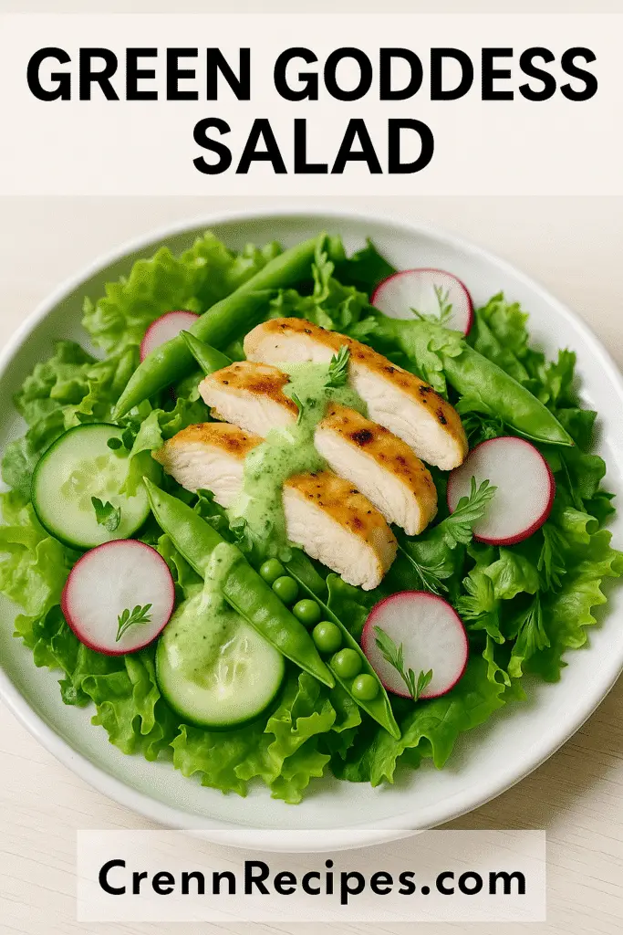 Green goddess salad Pinterest recipe from CrennRecipes