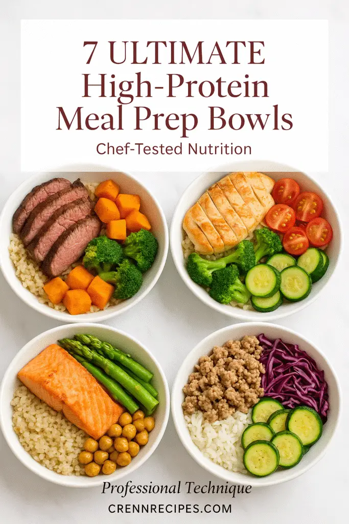 High-protein meal prep bowls Pinterest guide chef tested nutrition