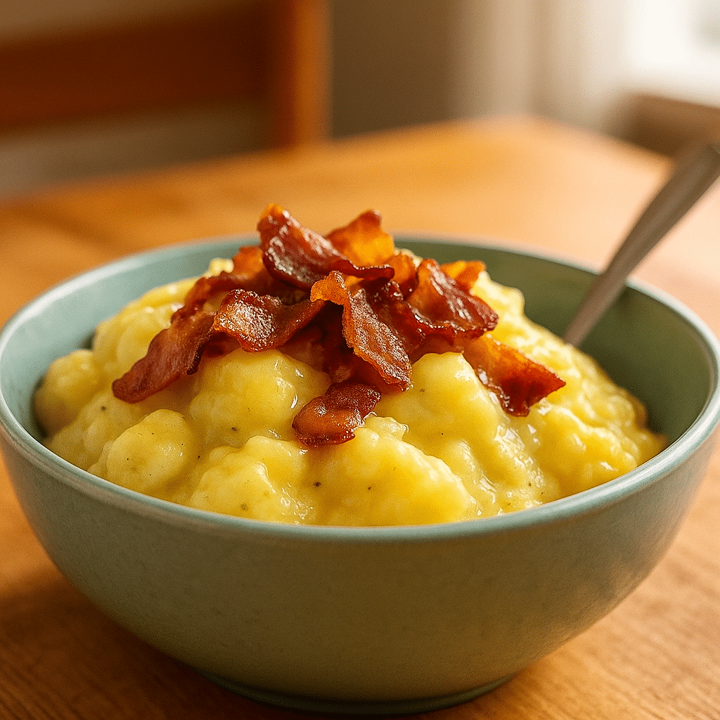 Served Instant pot bacon comfort food