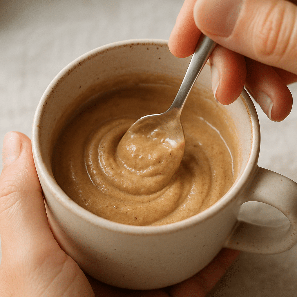 Mixing batter for air fryer mug cake