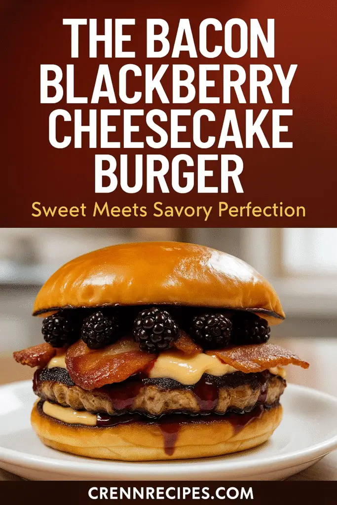 Pinterest-optimized Bacon Blackberry Cheesecake Burger recipe pin