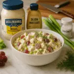 Best chicken salad recipe with tender chicken, grapes, celery and creamy dressing - CrennRecipes.com premium homemade recipe