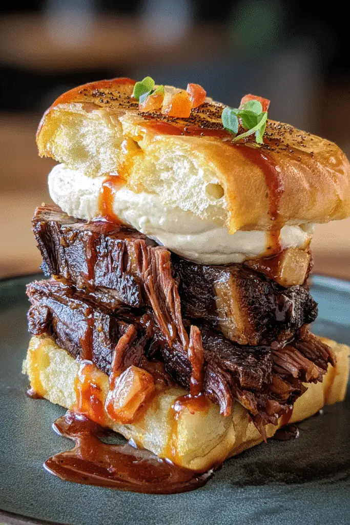 Bloody Mary short rib ice cream sandwich Pinterest recipe with premium ingredients and gourmet presentation