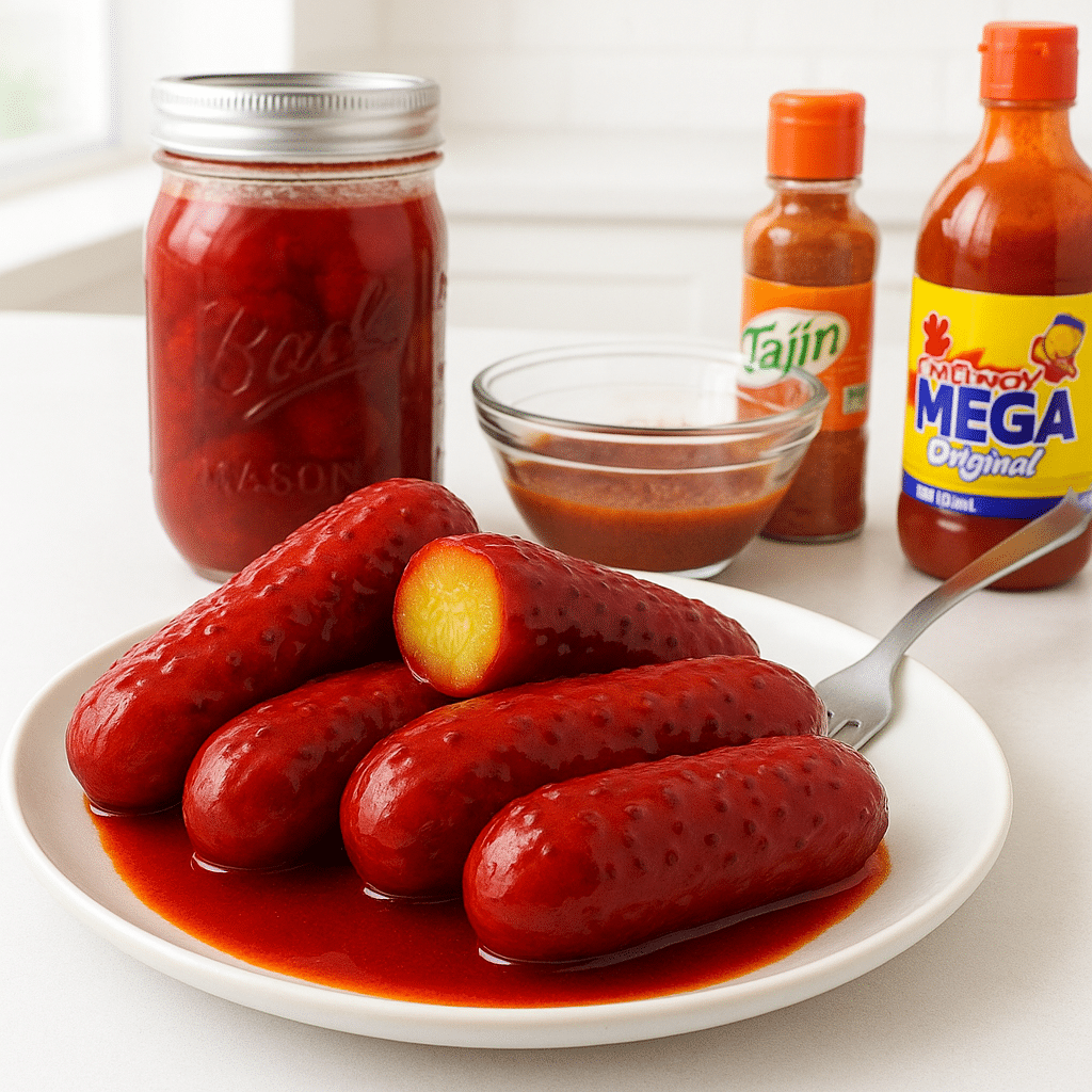 Chamoy Pickles in glass jar — ChamoyPickles brand approval