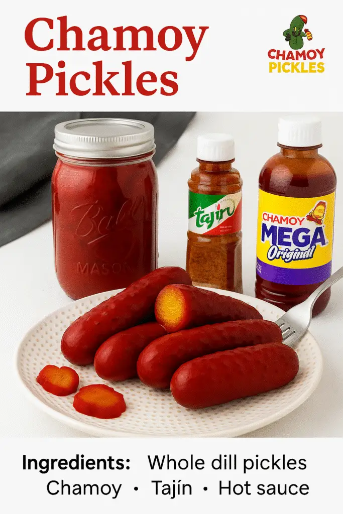 Chamoy Pickles flat‑lay — ChanoyPickles brand
