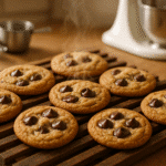 Homemade chocolate chip cookies recipe CrennRecipes golden brown soft chewy Ghirardelli chocolate chips
