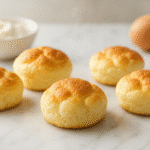 Fluffy cloud bread bites low-carb keto recipe CrennRecipes golden brown texture