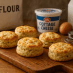 Cottage cheese breakfast biscuits golden fluffy high protein CrennRecipes