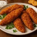 Crispy crack chicken tenders recipe with Ritz crackers - CrennRecipes copycat Cracker Barrel style