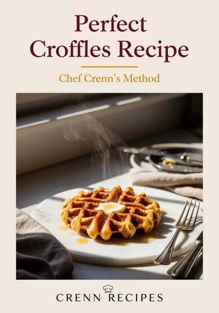 Complete croffles recipe pin showing step-by-step guide and perfect results