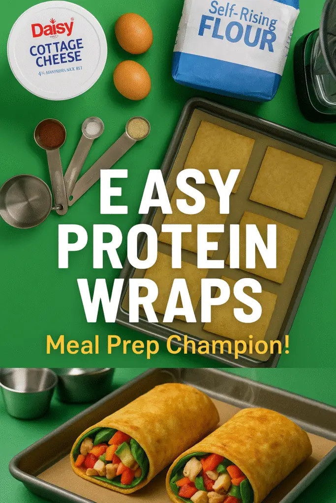 Easy cottage cheese protein wraps meal prep recipe for busy lifestyles and weight management