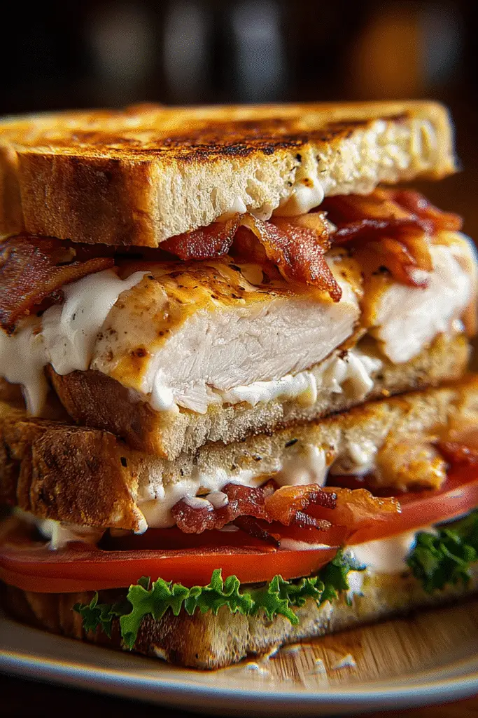 Easy ranch chicken bacon sandwich recipe with crispy premium bacon and tender grilled chicken