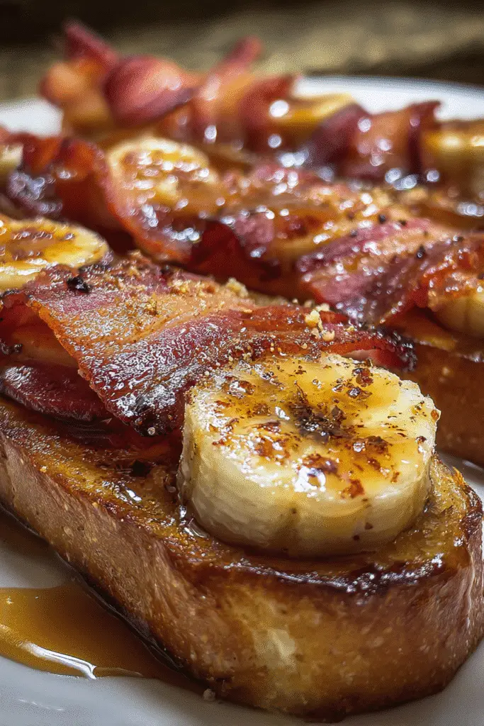 Bacon Banana Bomber Elvis-inspired sandwich recipe with thick-cut bacon and caramelized banana slices
