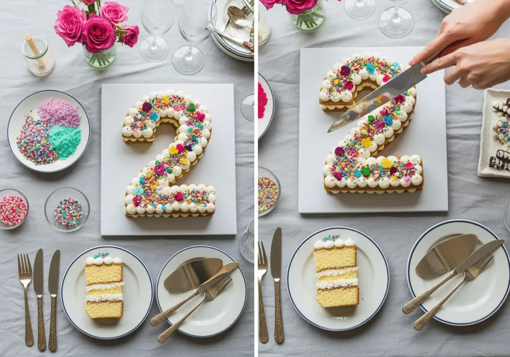 Number letter cake serving guide proper cutting techniques and presentation