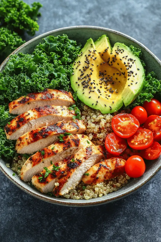 Office lunch trends 2024 workplace dining bowl with superfoods and premium ingredients