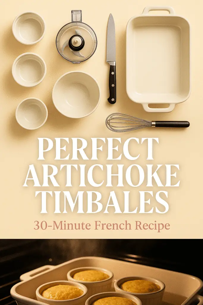 Perfect artichoke timbales recipe kitchen tools and cooking process Pinterest pin from CrennRecipes