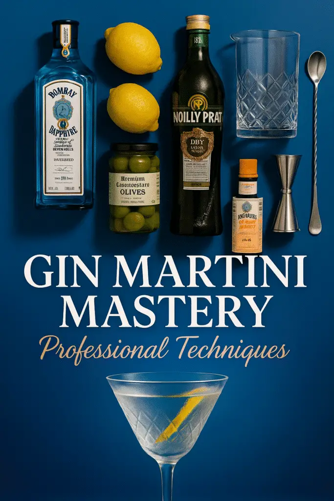 Gin martini mastery guide with premium Bombay Sapphire and Noilly Prat - CrennRecipes expert techniques