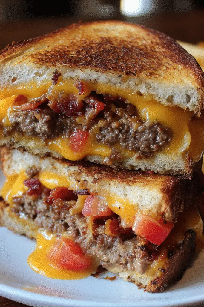 Ultimate bacon cheeseburger grilled cheese comfort food recipe with step-by-step guide