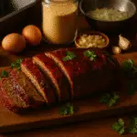 Ultimate meatloaf recipe sliced showing juicy interior with CrennRecipes premium ingredients