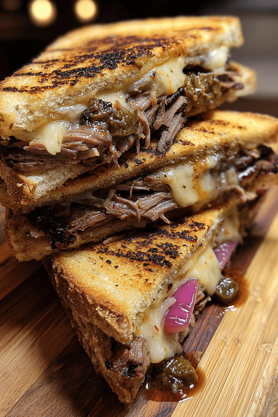 Ultimate smoked Gouda beef brisket panini recipe with premium cheese and tender meat
