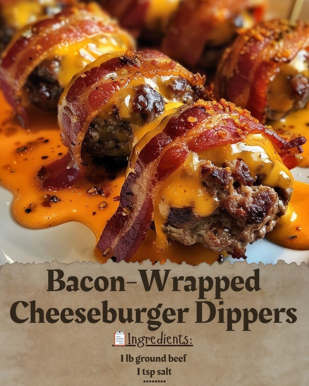 Bacon-Wrapped Cheeseburger Dippers