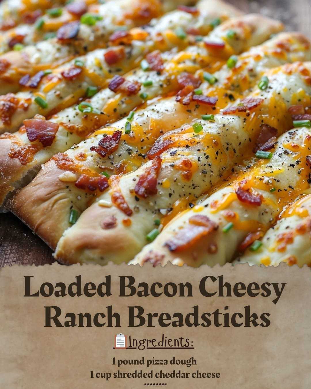 Loaded Bacon Cheesy Ranch Breadsticks