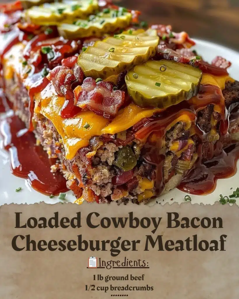 Loaded Cowboy Bacon Cheeseburger Meatloaf