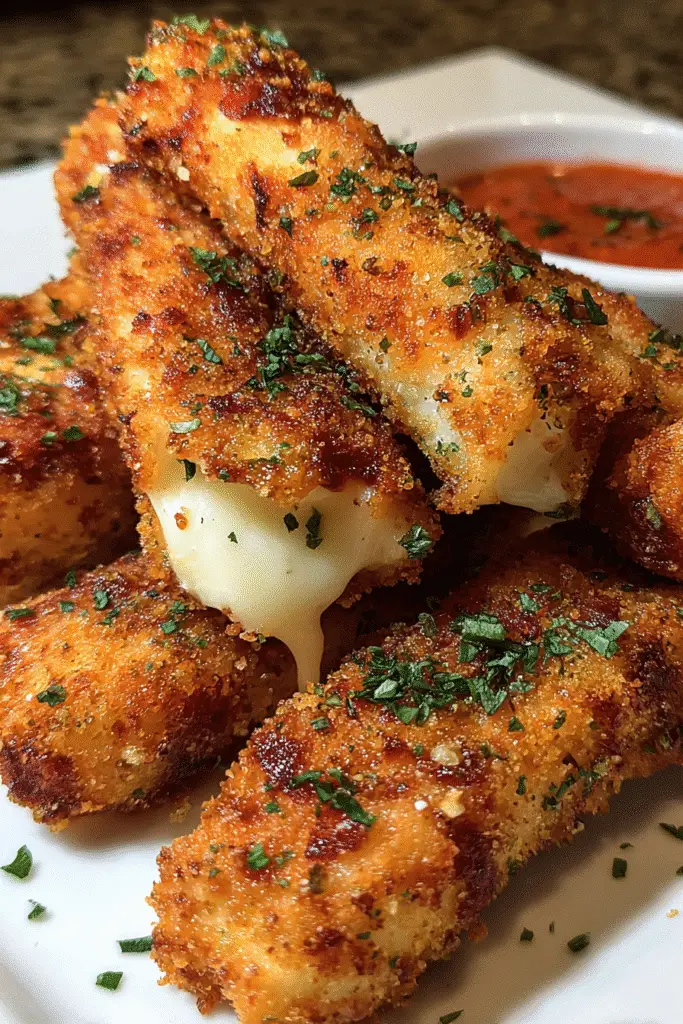 Bacon-crusted mozzarella sticks appetizer recipe with step-by-step cooking guide