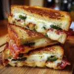Premium Bacon-Wrapped Jalapeño Popper Grilled Cheese with gooey cheese blend