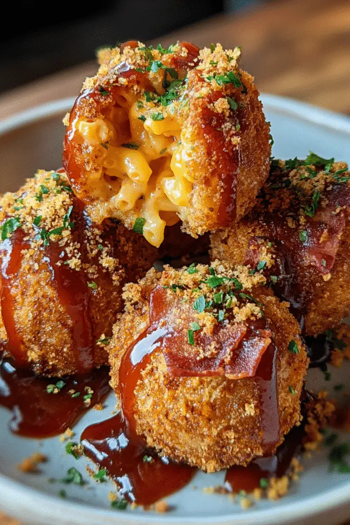 Deep-Fried BBQ Bacon Mac 'n' Cheese Balls – Crispy, Cheesy & Crowd-Pleasing