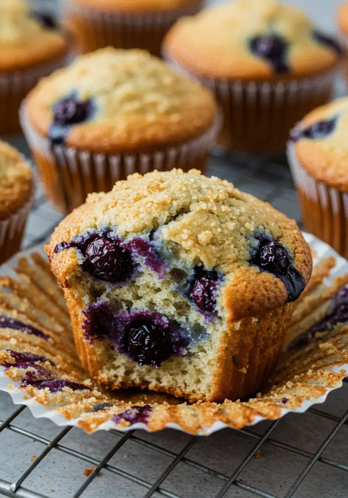 Easy blueberry muffins recipe Pinterest pin - 30 minute homemade breakfast treats