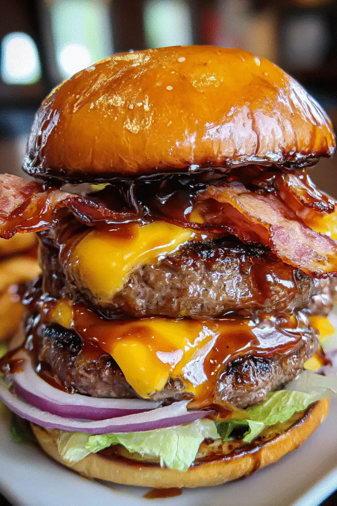 The Ultimate Double-Decker Maple Bourbon Bacon Smash Burger Recipe