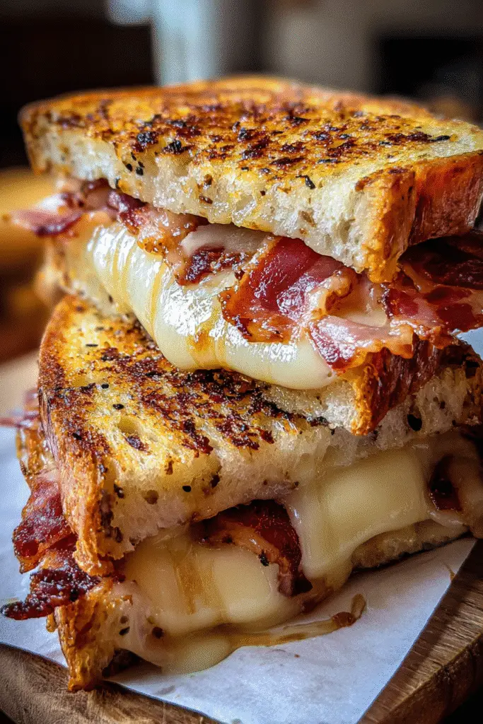 Cajun Maple Bacon Provolone Panini Pinterest recipe with premium Oscar Mayer bacon and Wisconsin provolone cheese