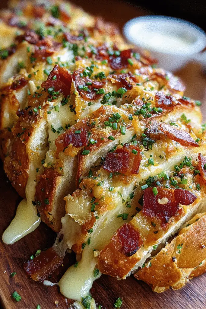 Two methods for making triple cheese bacon pull-apart bread - bundt pan and cross-hatched loaf techniques