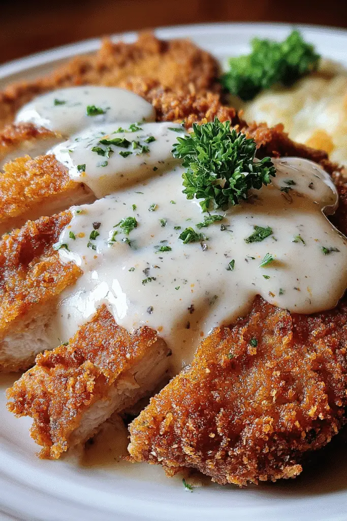 Crispy chicken fried pork chops white gravy comfort food recipe Pinterest