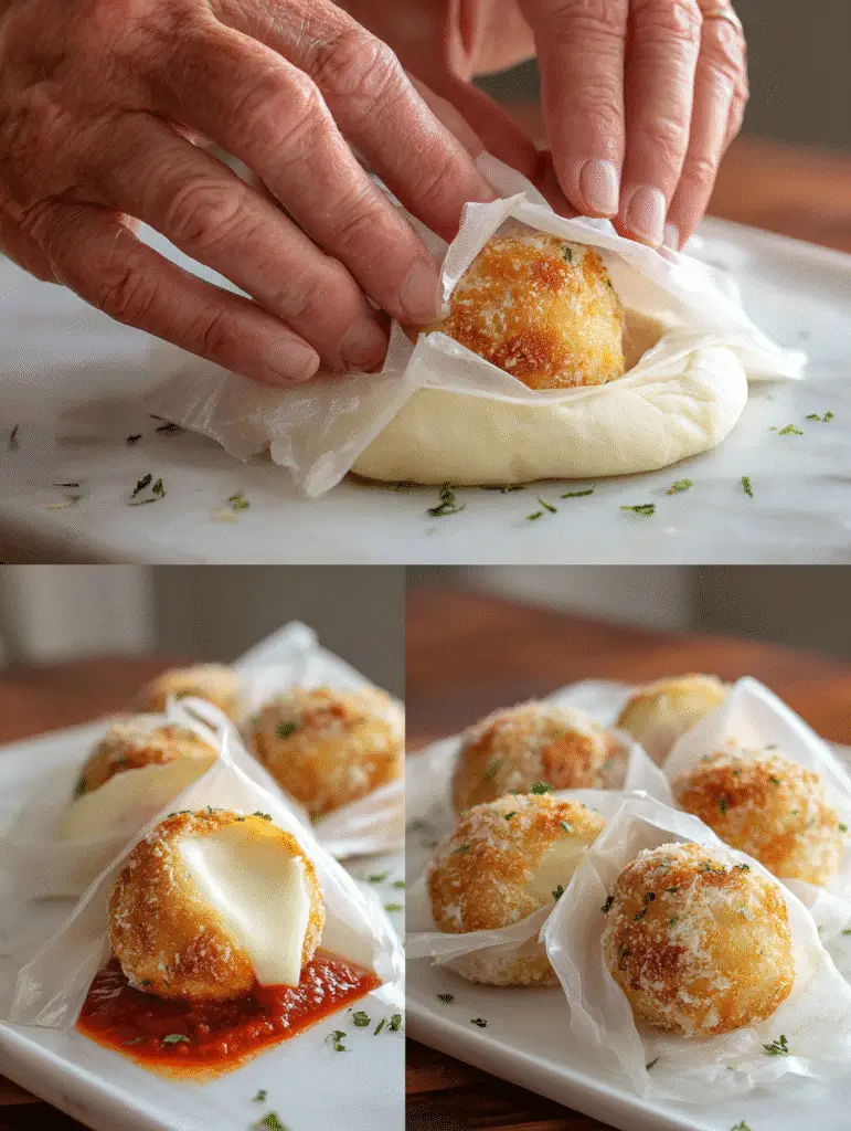 How to make fried lasagna cheese bombs step by step assembly