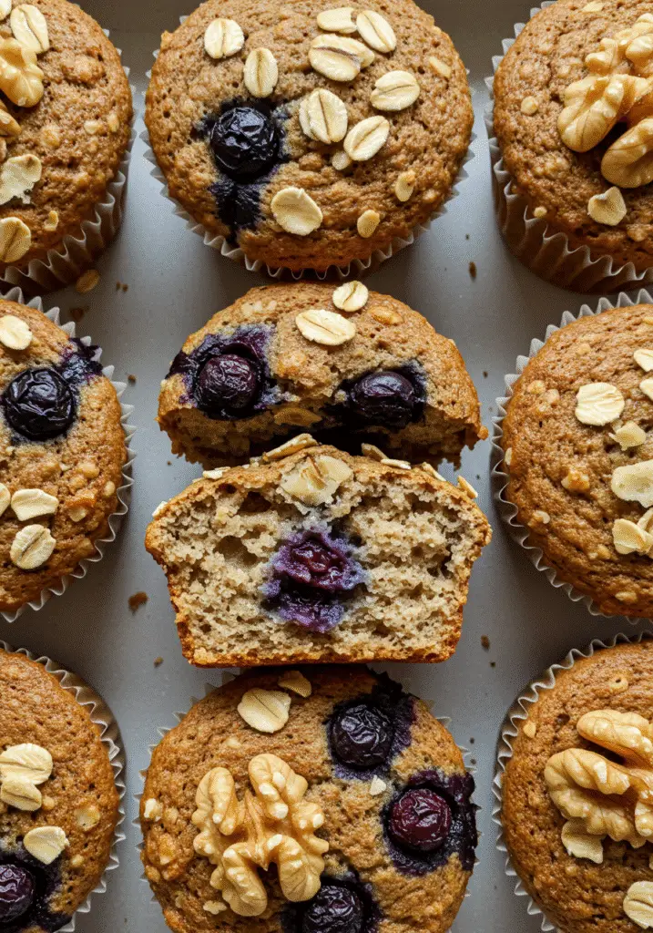 Golden Dawn Oatmeal Muffins healthy homemade breakfast CrennRecipes trusted recipe collection