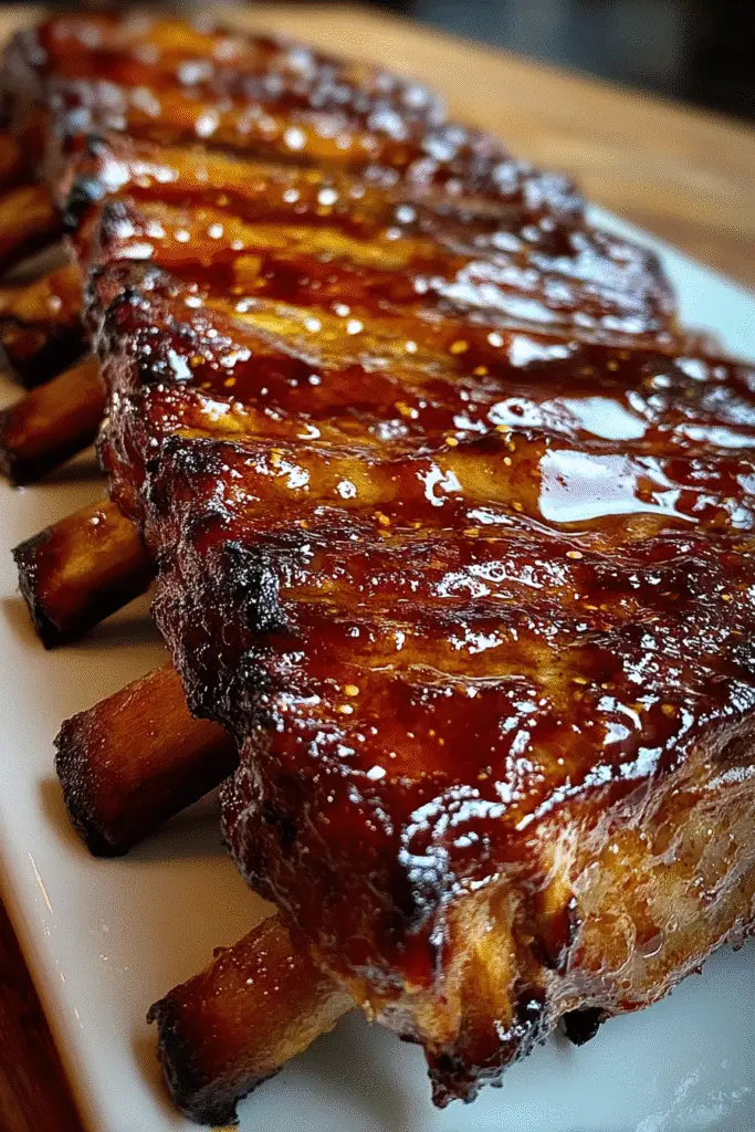 Easy maple bourbon pork ribs recipe with step-by-step cooking guide