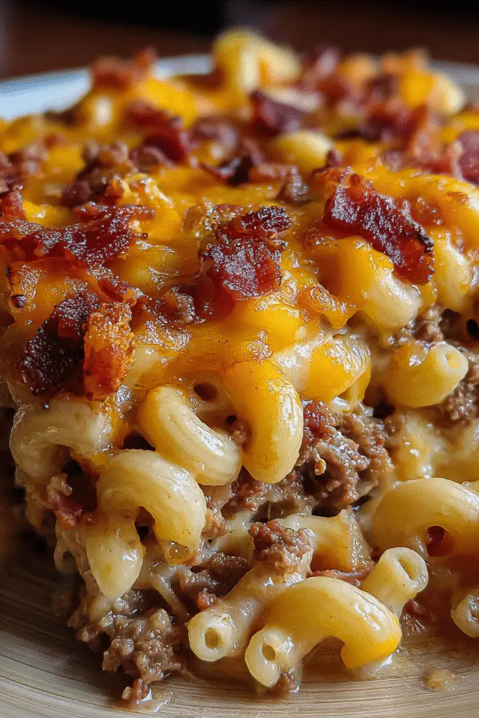Easy bacon cheeseburger casserole recipe perfect for family dinners, potlucks, and comfort food cravings with step-by-step instructions
