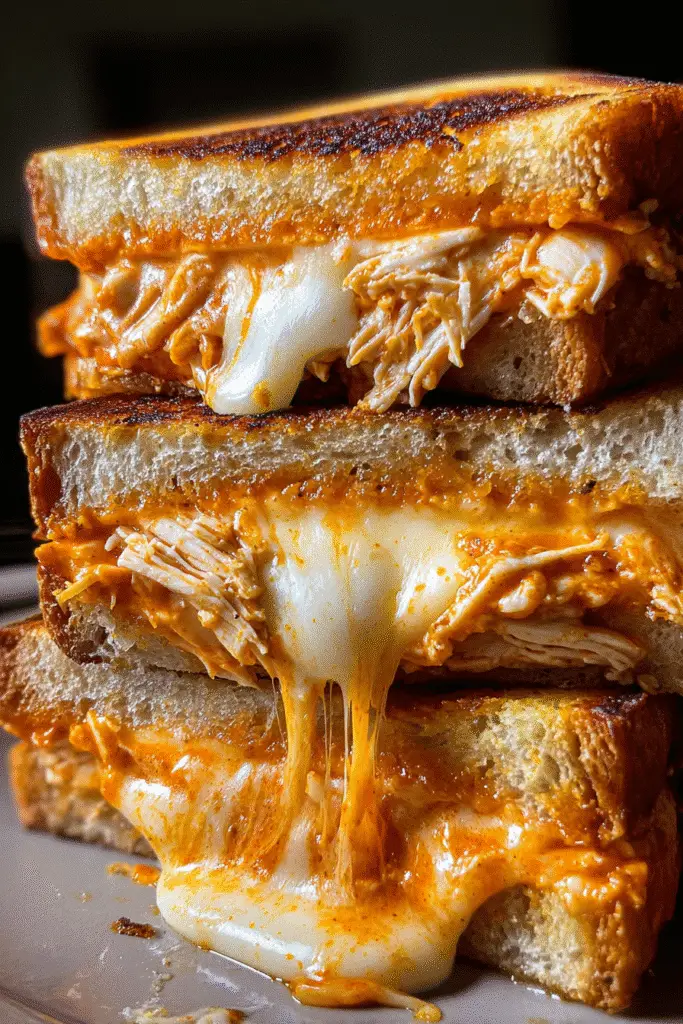 Easy Buffalo Chicken Ranch Grilled Cheese recipe with premium ingredients